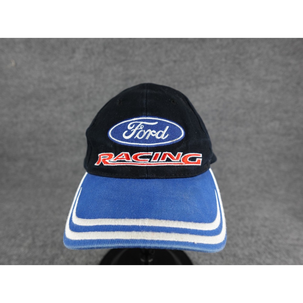 Ford Racing Black Blue Embroidered‎ Logo Baseball Cap Hat